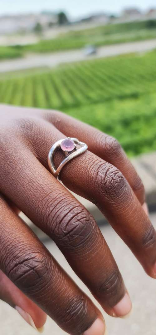 Bague quartz rose