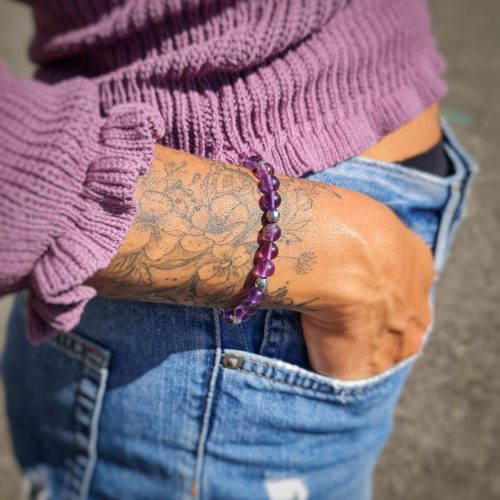 Bracelet Amethyste-Hématite – Image 2