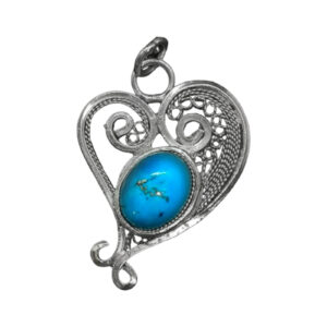 Pendentif "Coeur bleu"