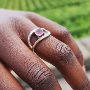 Bague quartz rose