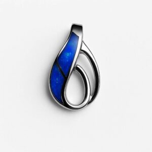 Pendentif argent rhodié & Opale - Australie