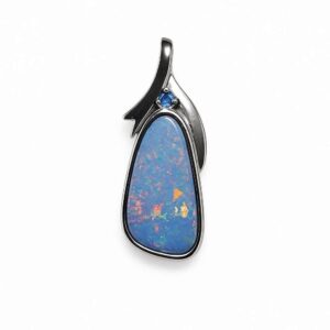 Pendentif argent rhodié & Opale - Australie