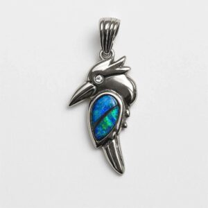 Pendentif Opale Australie - Perroquet
