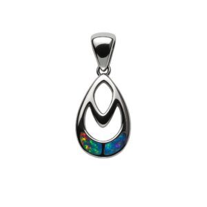 Pendentif Argent rhodié & Opale - Australie