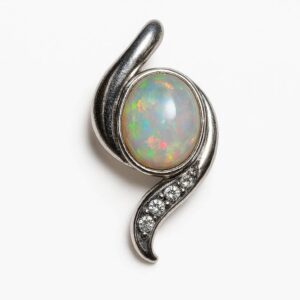 Pendentif argent & Opale - Éthiopie